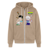 Ramen HunterXHunter Unisex Full Zip Hoodie - tan