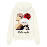 Jujutsu kaisen zip hoodie - vintage white