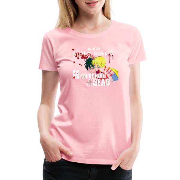 H.S. Of the Dead Girls Night TeenWomen’s Premium T-Shirt - pink